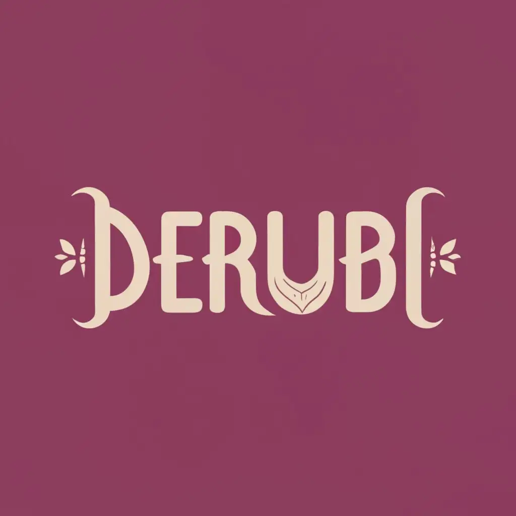 logo, T-shirt, with the text "DERUBI", typography, be used in Beauty Spa industry