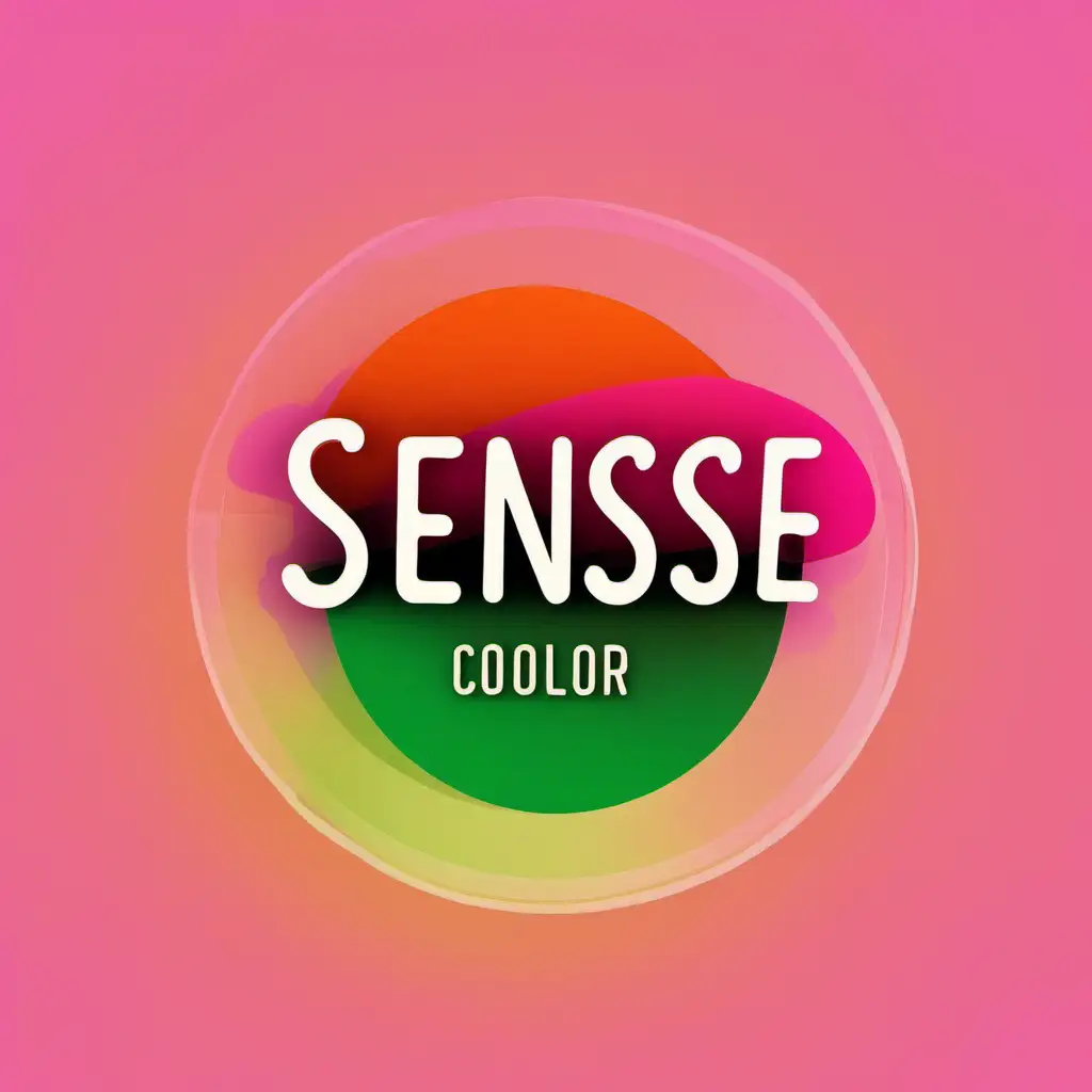 logo with the word : Szense 
color green pink orange
with lightgreen background 
cirkel




