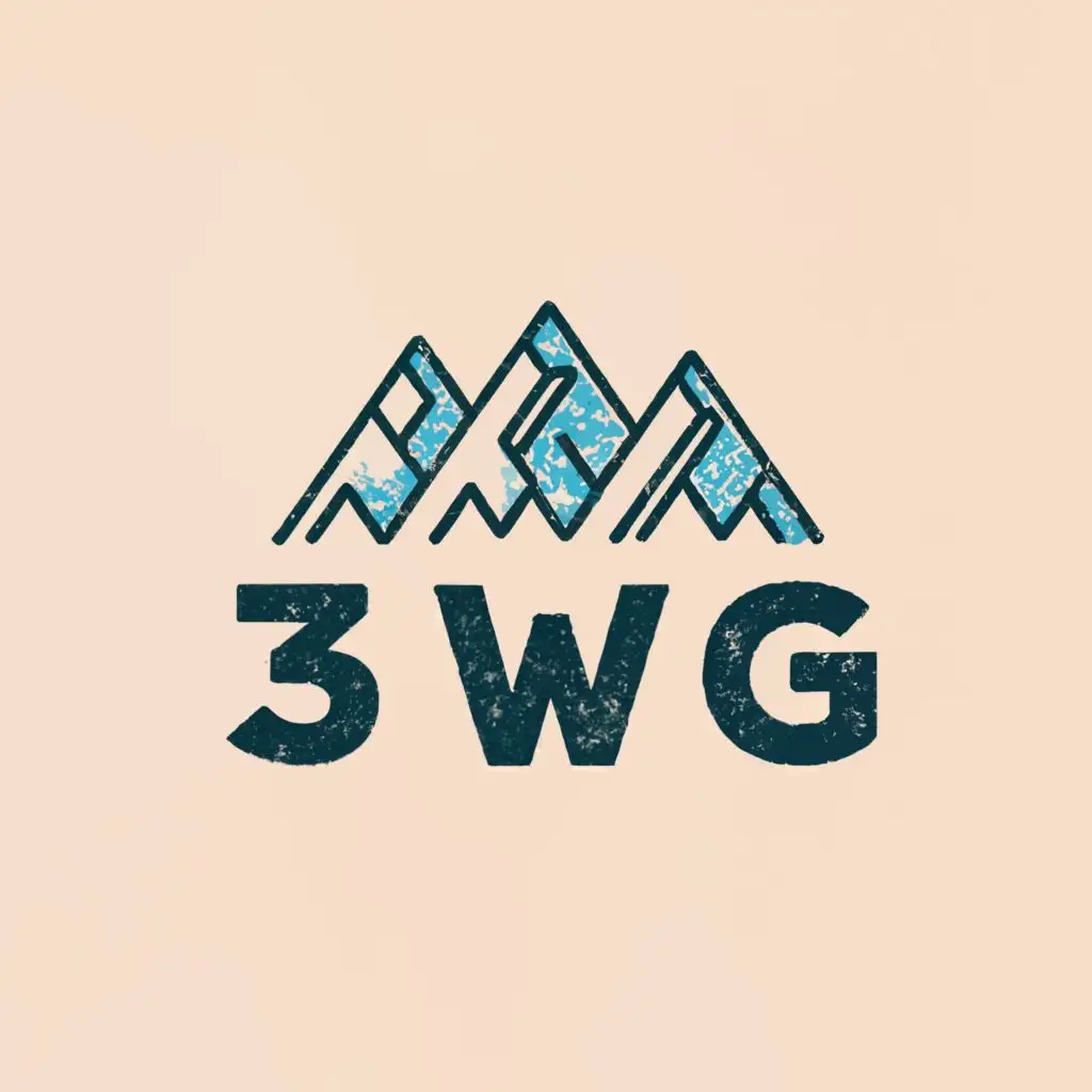 a logo design,with the text "3WG", main symbol:mountainside,Moderate,clear background
