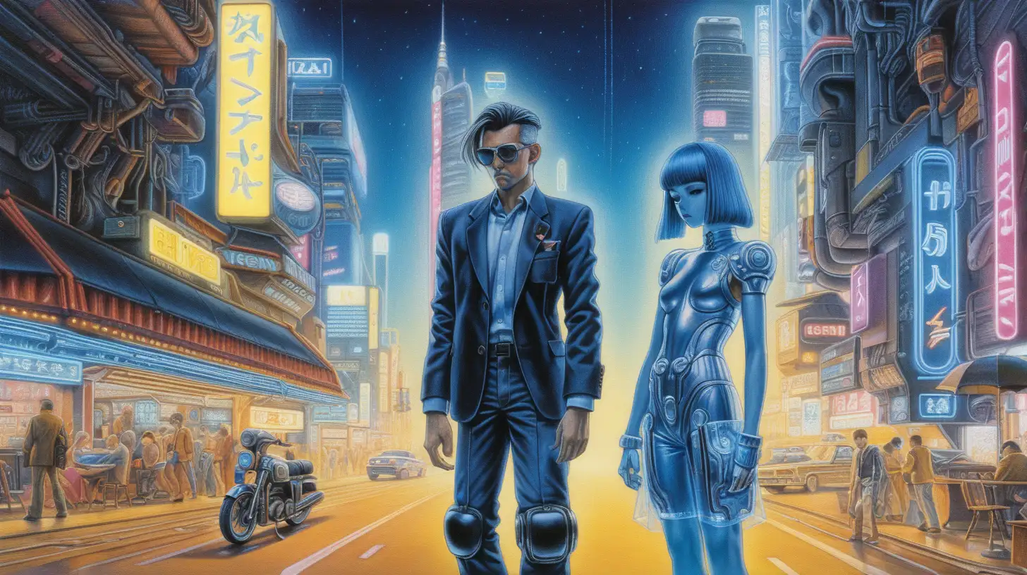 chroma, VGA, cyberpunk art, senary, art by John Kenn mortense,by hajime sorayama,  clear focus, art by atey ghailan, primary colors, ethereal, couple date