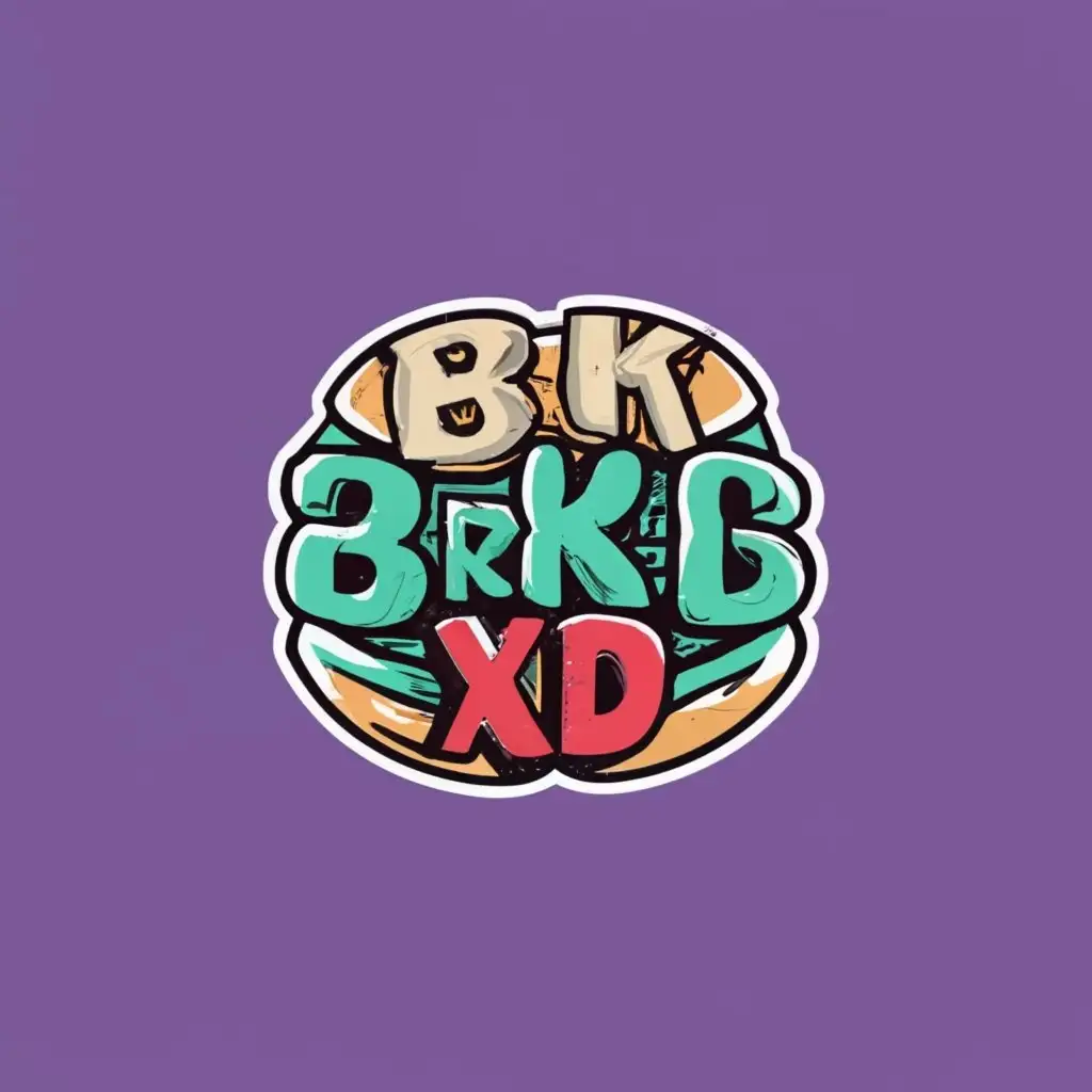 The logo needs to consist of a burger, it has to be minimalistic/professional and also vibrant, it needs to have the letters BKXD spelled out in the logo, and the color scheme has to be turquoise and red, with the text "BURGERKINGXD", typography, be used in the Entertainment industry, I need to see the letter X in there, SHOW THE LETTER X, CHANGE THE COLOR PURPLE TO RED, KEEP IT THE SAME AND DIFFERENTIATE THE COLOR SCHEME, KEEP IT THE SAME EXACTLY HOW IT IS NOW BUT CHANGE THE COLOR ON THE LETTERS X AND D TO VIOLET PURPLE