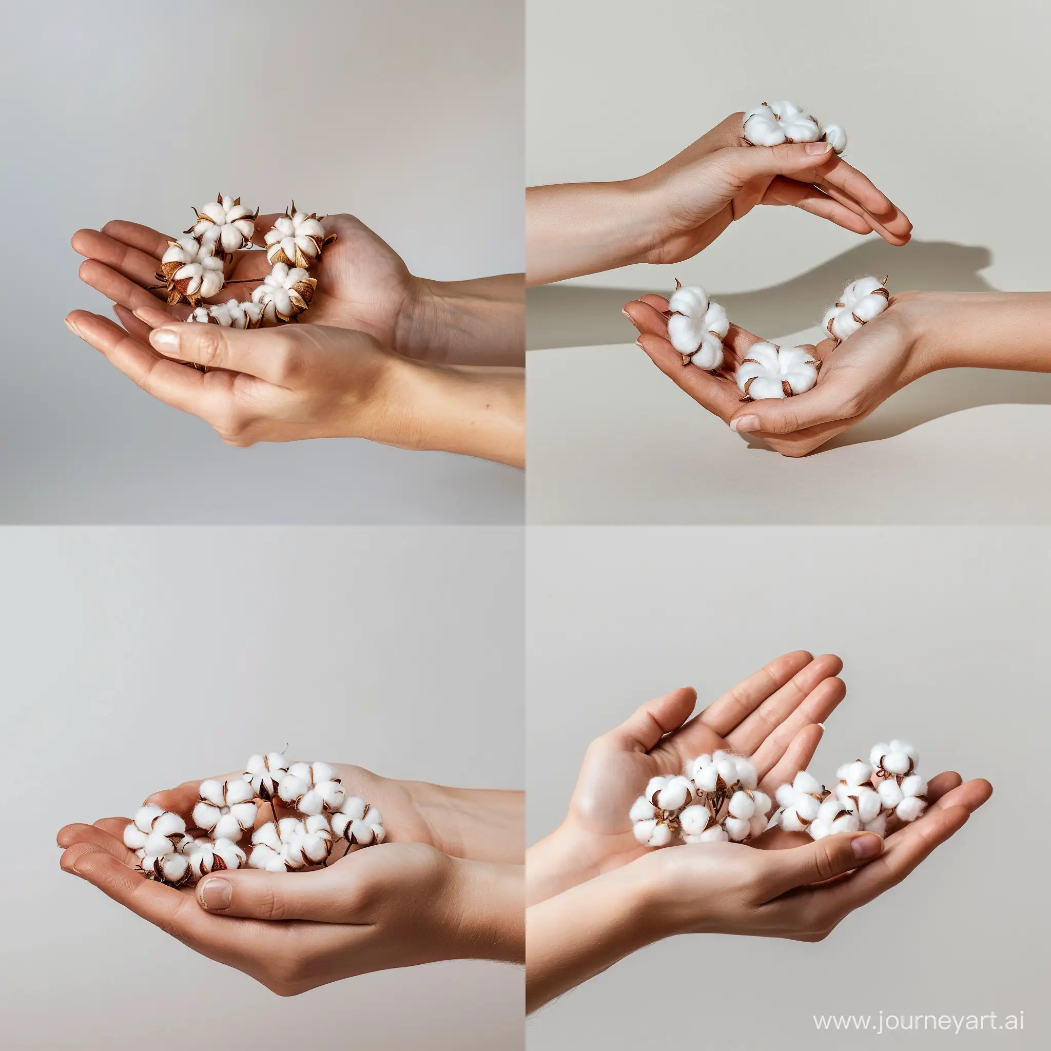 Hands-Holding-15-Cotton-Flowers-Beautiful-Floral-Connection