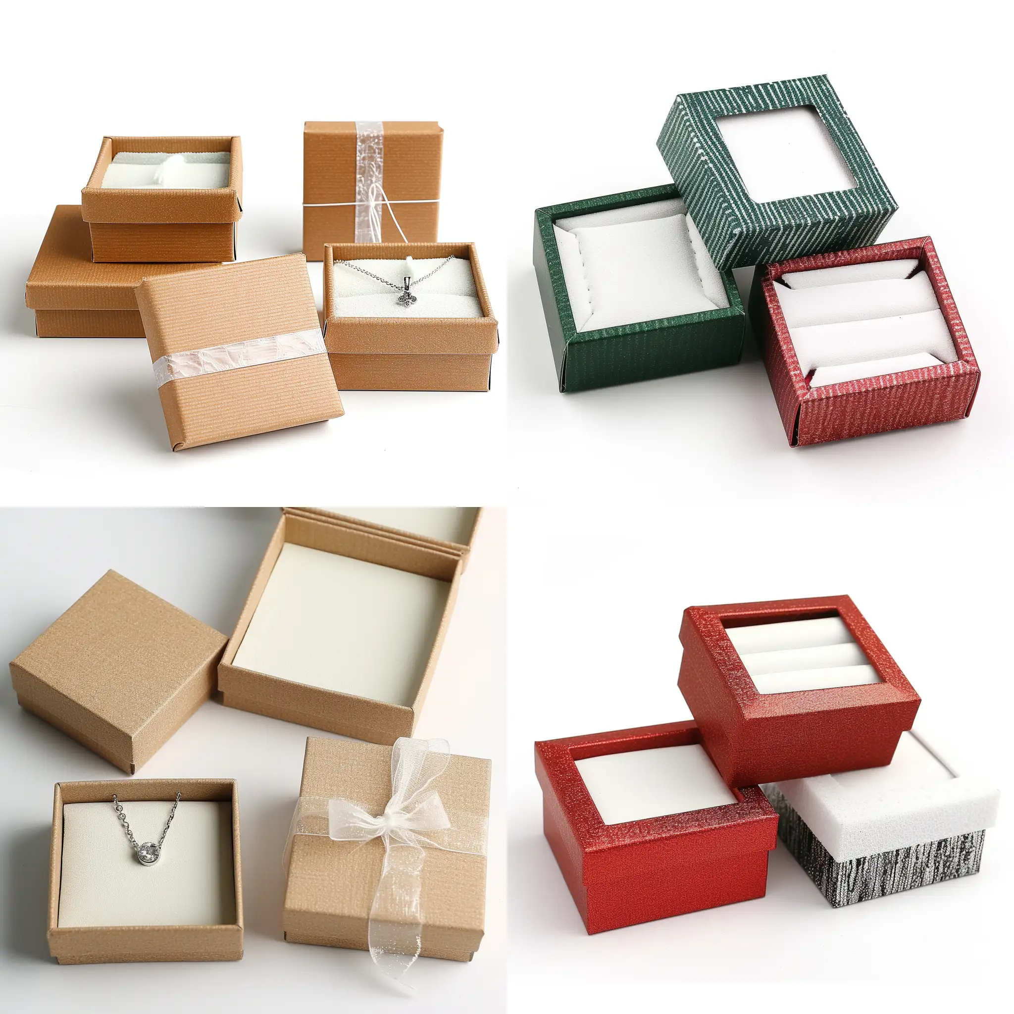 10 small jewelry gift boxes with lids and foam insert