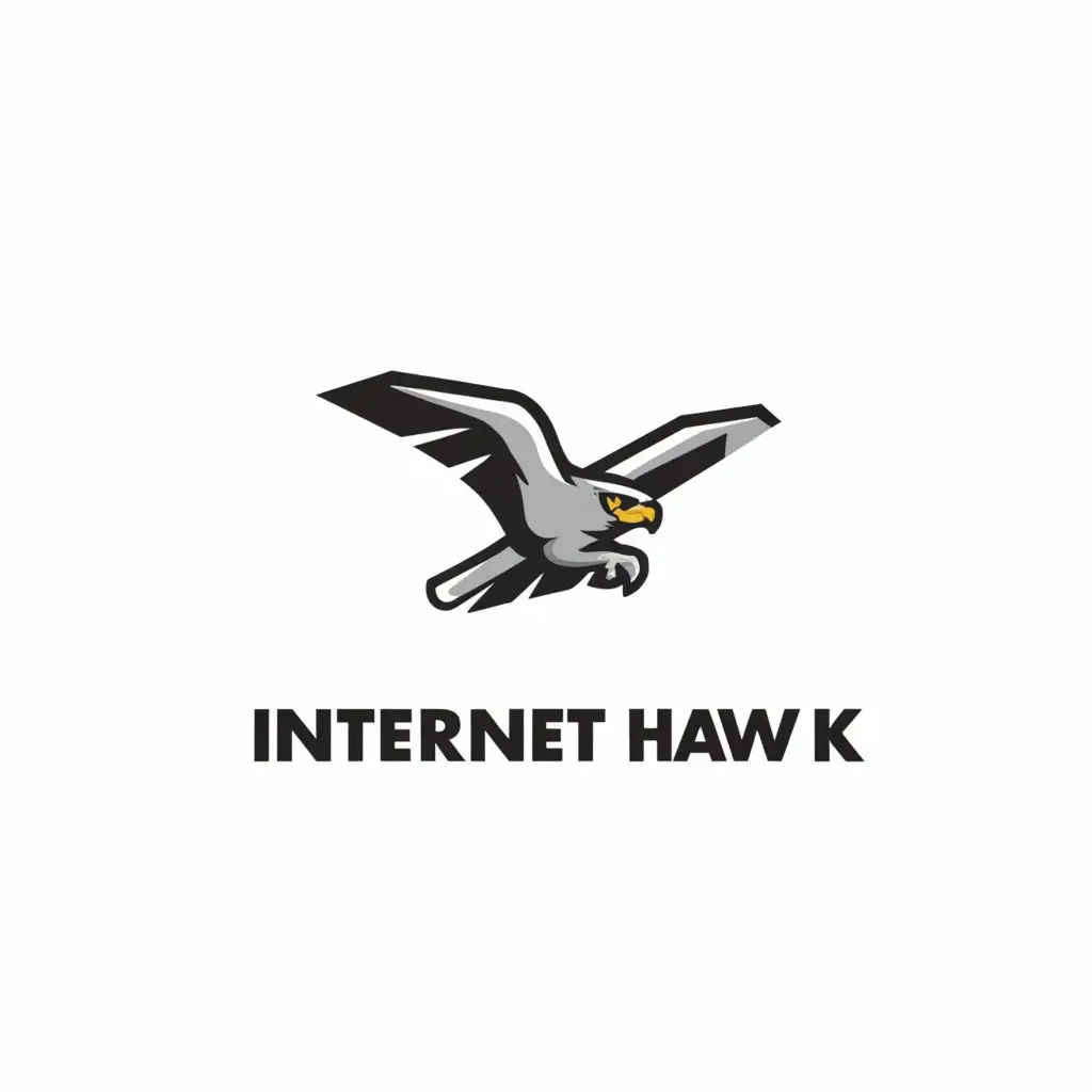 a logo design,with the text "internet hawk", main symbol:internet hawk,Moderate,clear background