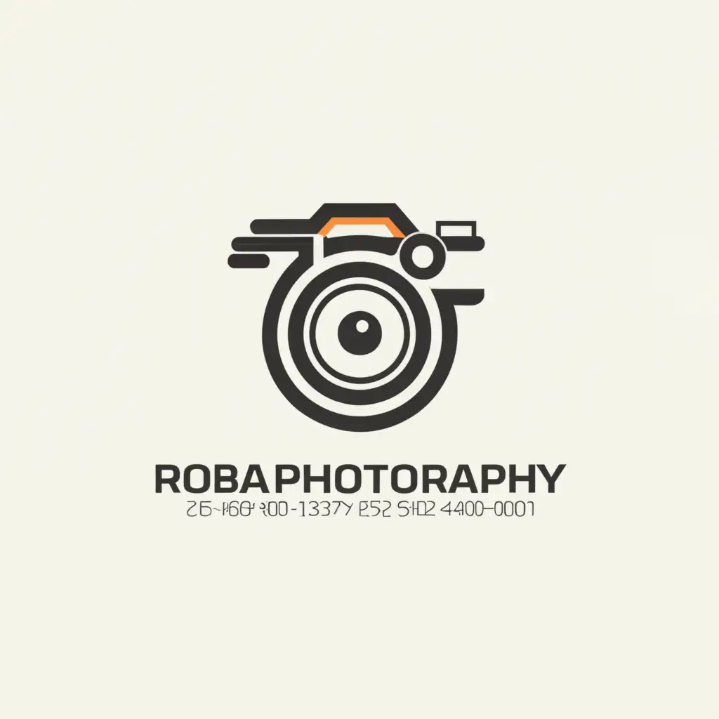 a logo design,with the text "Roba Photography", main symbol:+251968017379 // 251924400100,Moderate,be used in Entertainment industry,clear background
