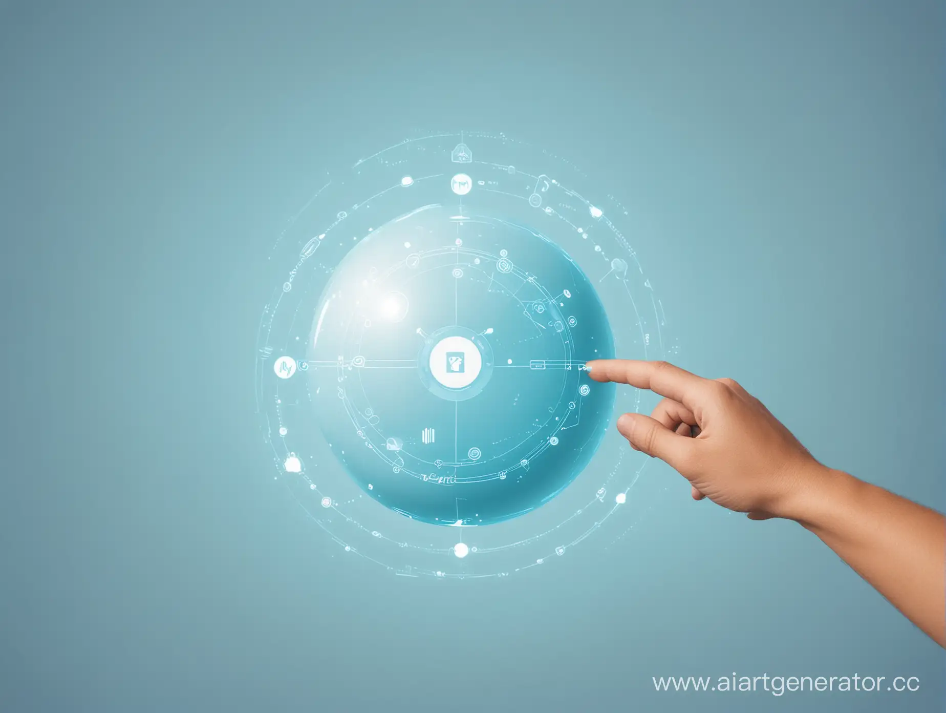 Connected-User-Sphere-on-Light-Blue-Background