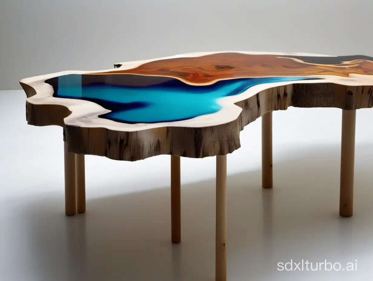 Stylish-Resin-Table-with-Natural-Wood-Inlays