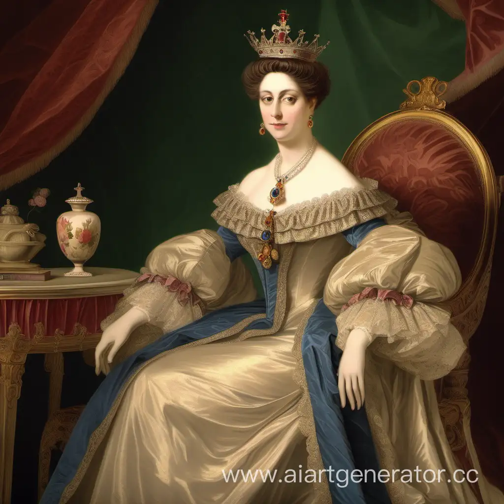 Victorian-Era-Queen-Portrait-Painting