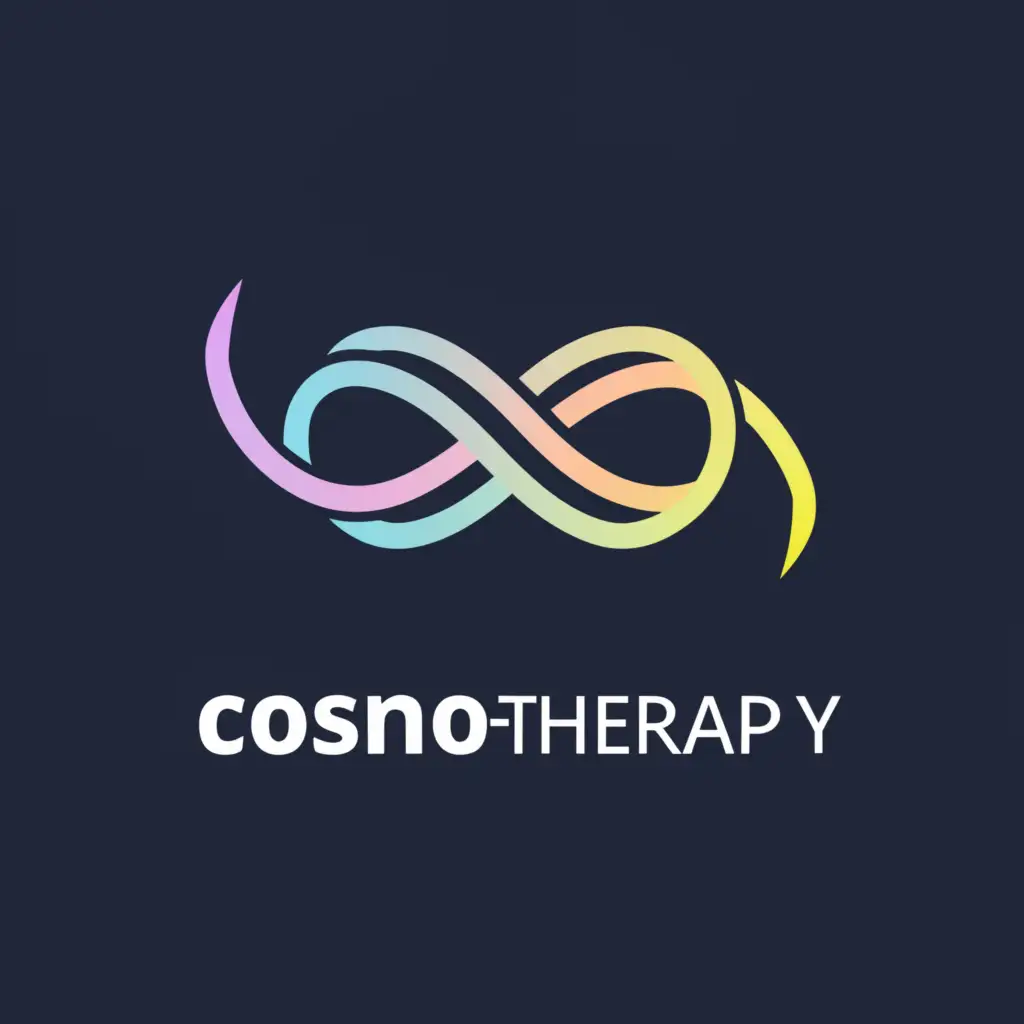 a logo design,with the text "Cosmo-Therapy", main symbol:Infinity,Минималистичный,clear background