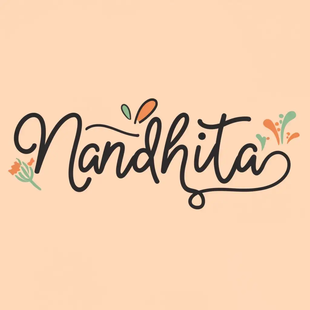 logo, family, with the text "nandhita.co", typography