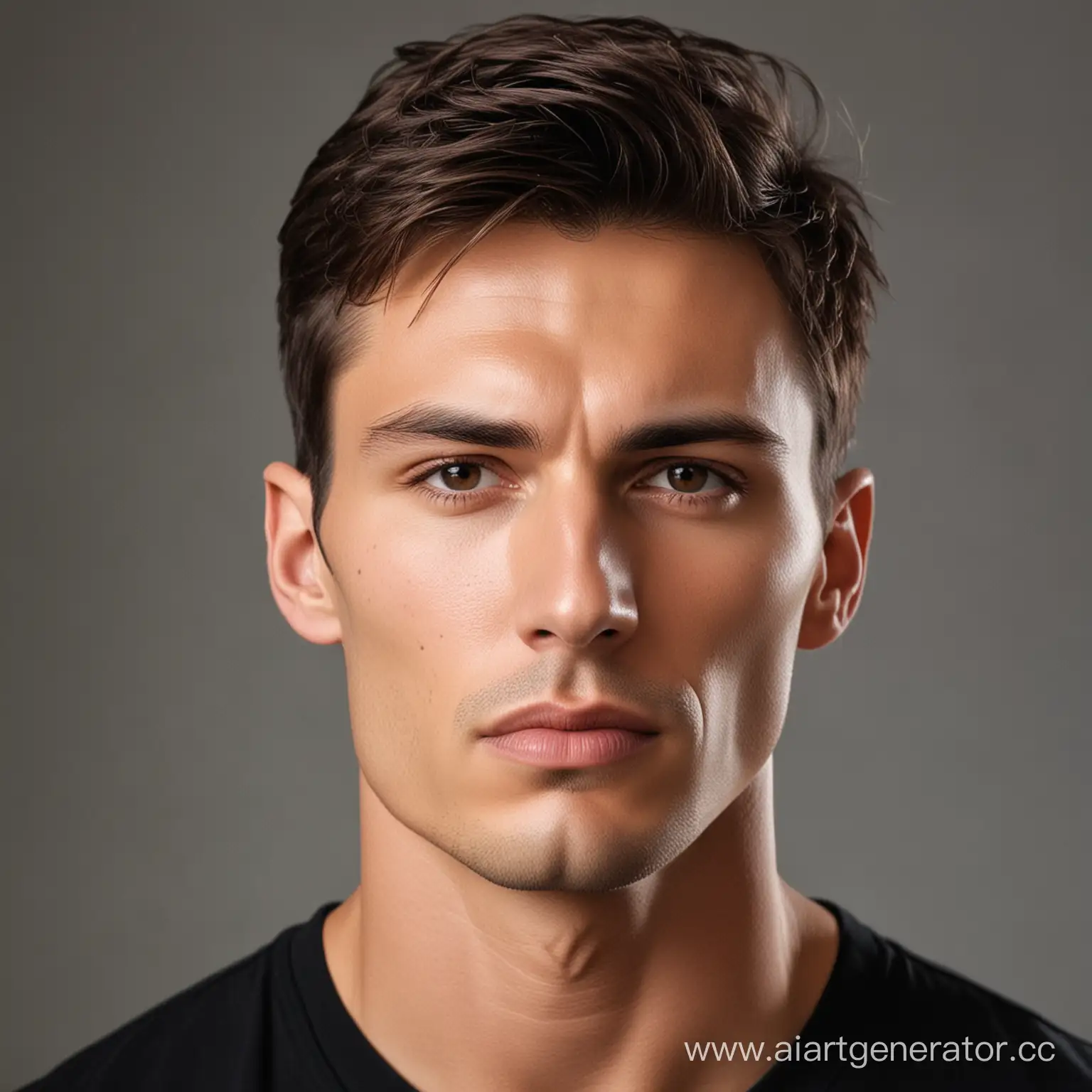 Masculine-Man-with-Defined-Cheekbones-Striking-Facial-Features
