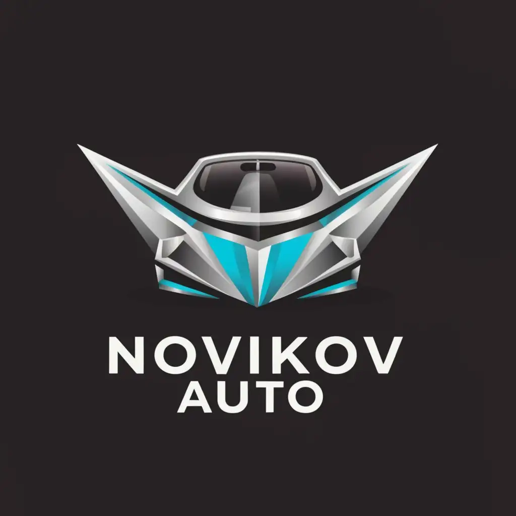 a logo design,with the text "Novikov Auto", main symbol:car,Moderate,be used in Automotive industry,clear background