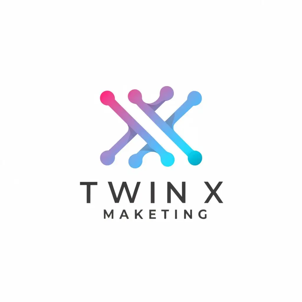 a logo design,with the text "TWINX MARKETING", main symbol:TWINX MARKETING,Minimalistic,be used in Technology industry,clear background