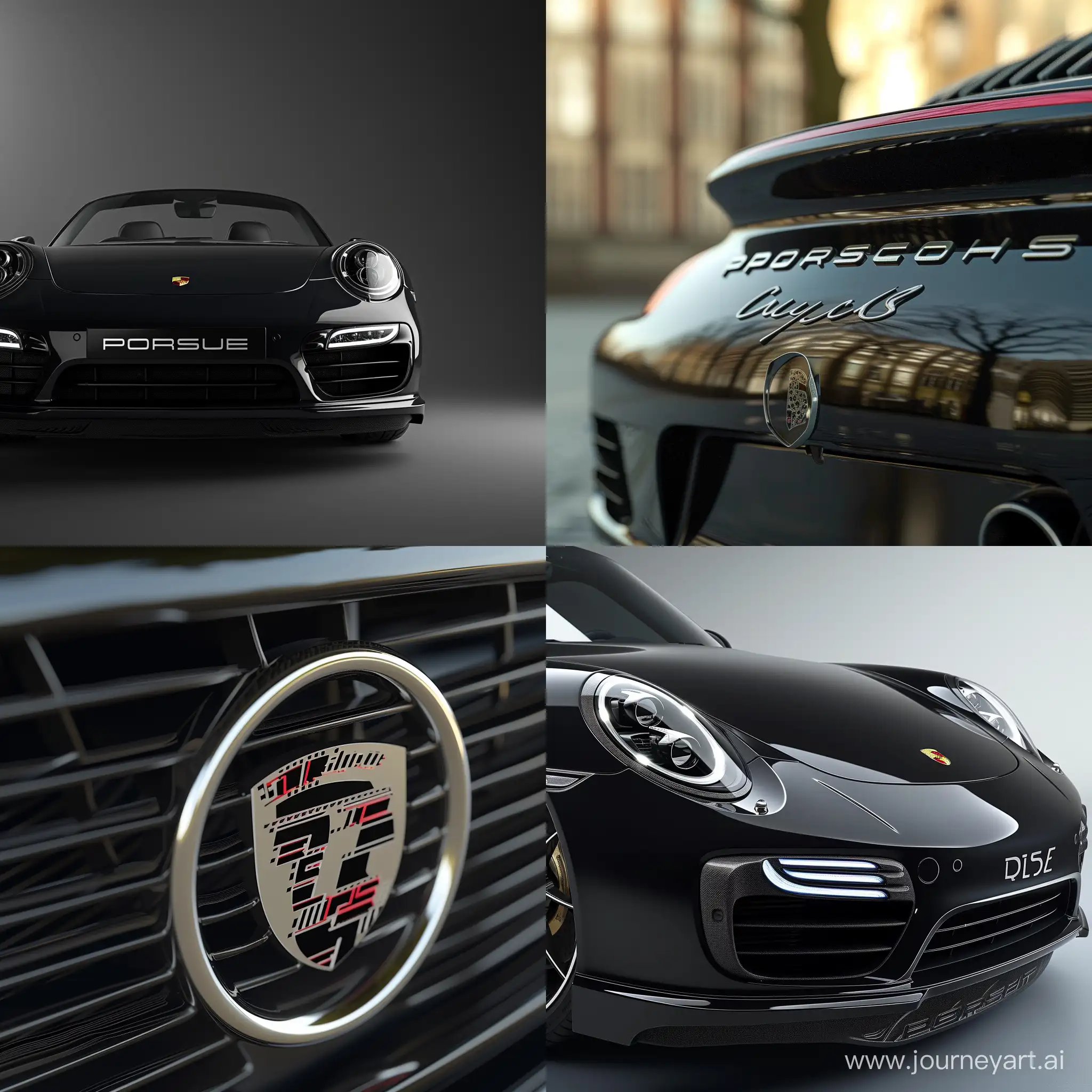 Sleek-and-Powerful-Porsche-911-Turbo-Logo-in-Realistic-Detail