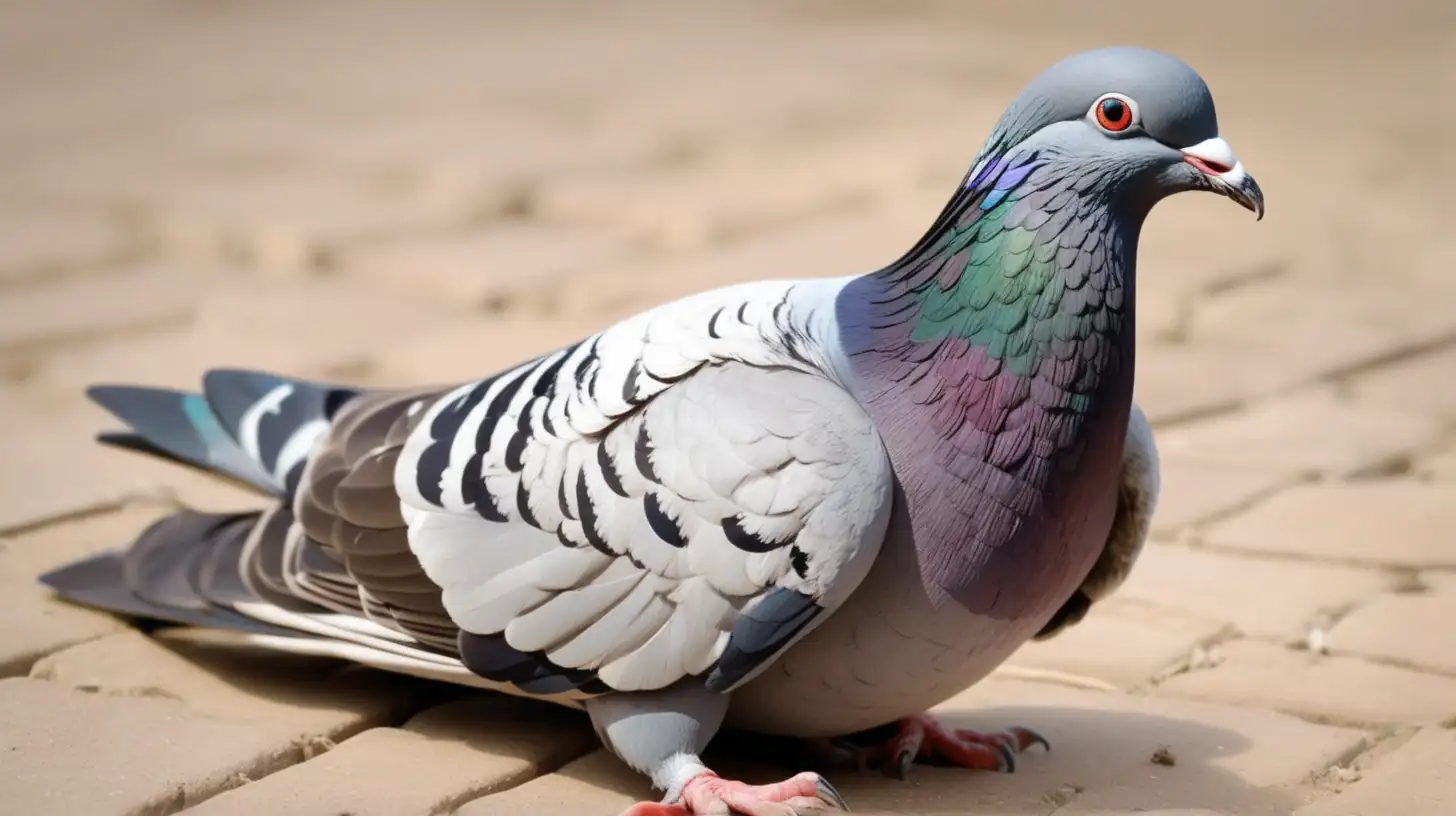 Biblical Era Pigeon with a Torn Neck