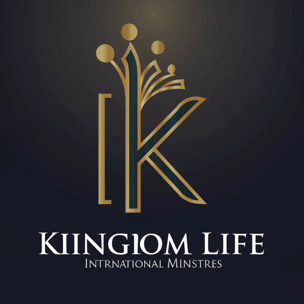a logo design,with the text "KINGDOM LIFE INTERNATIONAL MINISTRIES", main symbol:K,Moderate,clear background