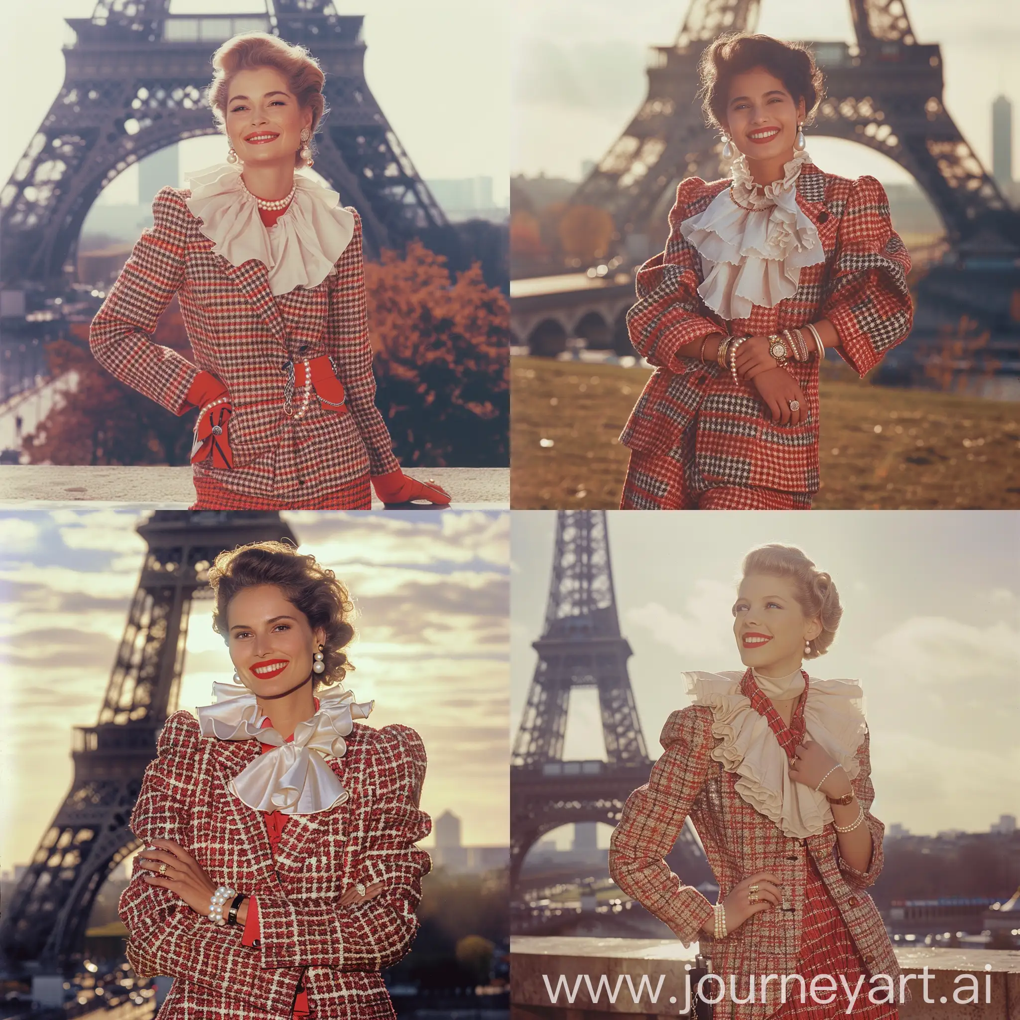 Chanel-Tweed-Vogue-Model-Portrait-at-Sunrise-with-Eiffel-Tower-Background