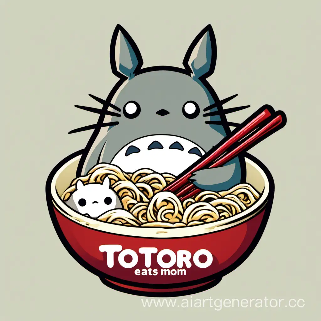 Логотип, Тоторо ест рамен
