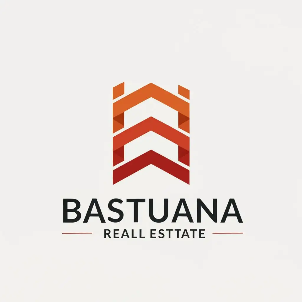 a logo design,with the text "Bastuana", main symbol:Home, real estate, building, ,complex,be used in Real Estate industry,clear background