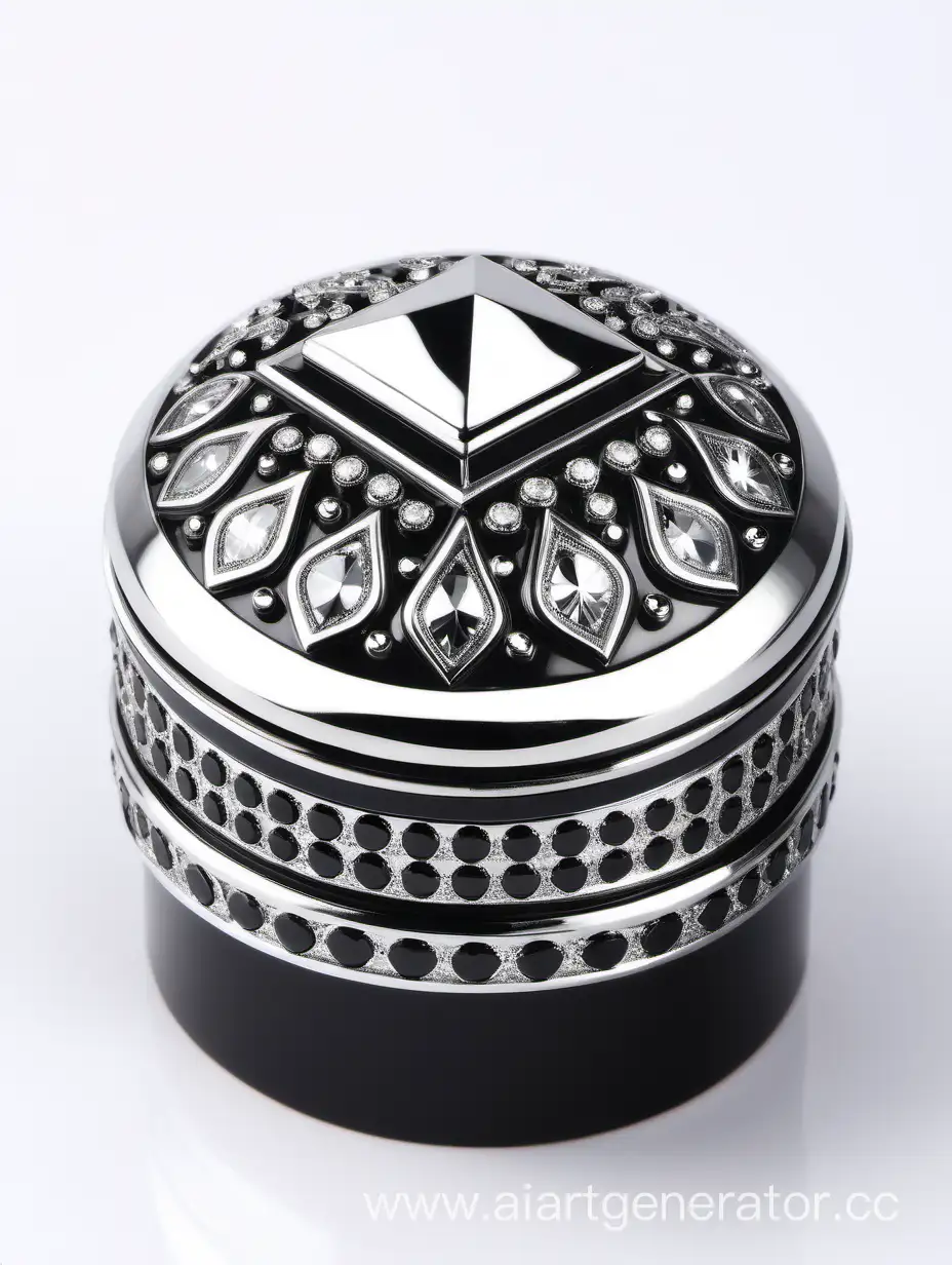 Luxurious-Zamac-Perfume-Decorative-Ornamental-Cap-with-Metallizing-Finish-and-Diamond-Accent
