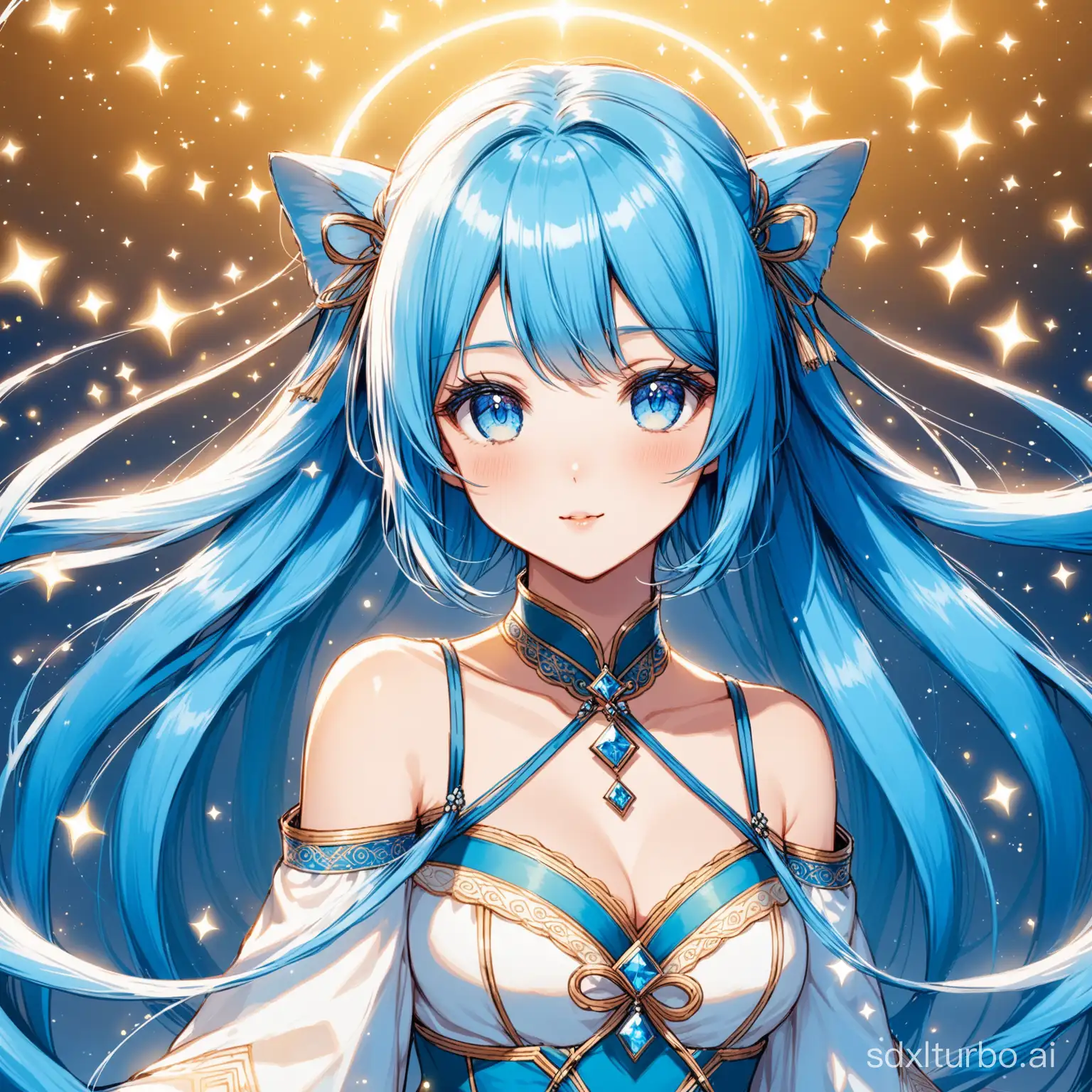 TwinTailed-BlueHaired-Songstress-Beauty-in-TwoDimensional-Art