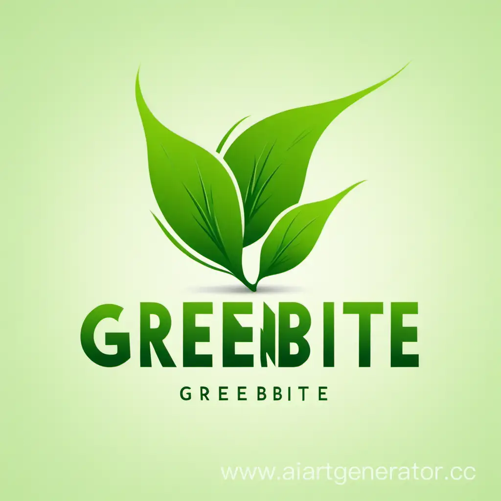 придумай логотип для бренда GreenBite где продаются фрукты и  овощи, Добавим изогнутый лист, напоминающий кусок свежего листа с тонкими жилками. Это подчеркнет естественность продуктов.Основной цвет – свежий, яркий зеленый. Можно использовать оттенки зелени для создания объема.
Возможно, добавление ярких цветов, представляющих разнообразие фруктов и овощей (оранжевый, красный, желтый).Простой, читаемый шрифт с легким наклоном для энергичности. Название "GreenBite" может быть написано в легкой кривизне, чтобы добавить динамичности.