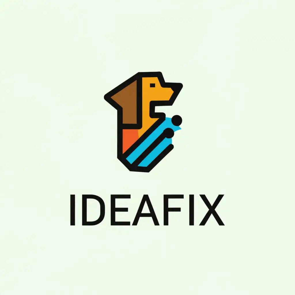 a logo design,with the text 'ideafix', main symbol:dog, financial chart,complex,be used in Finance industry,clear background
