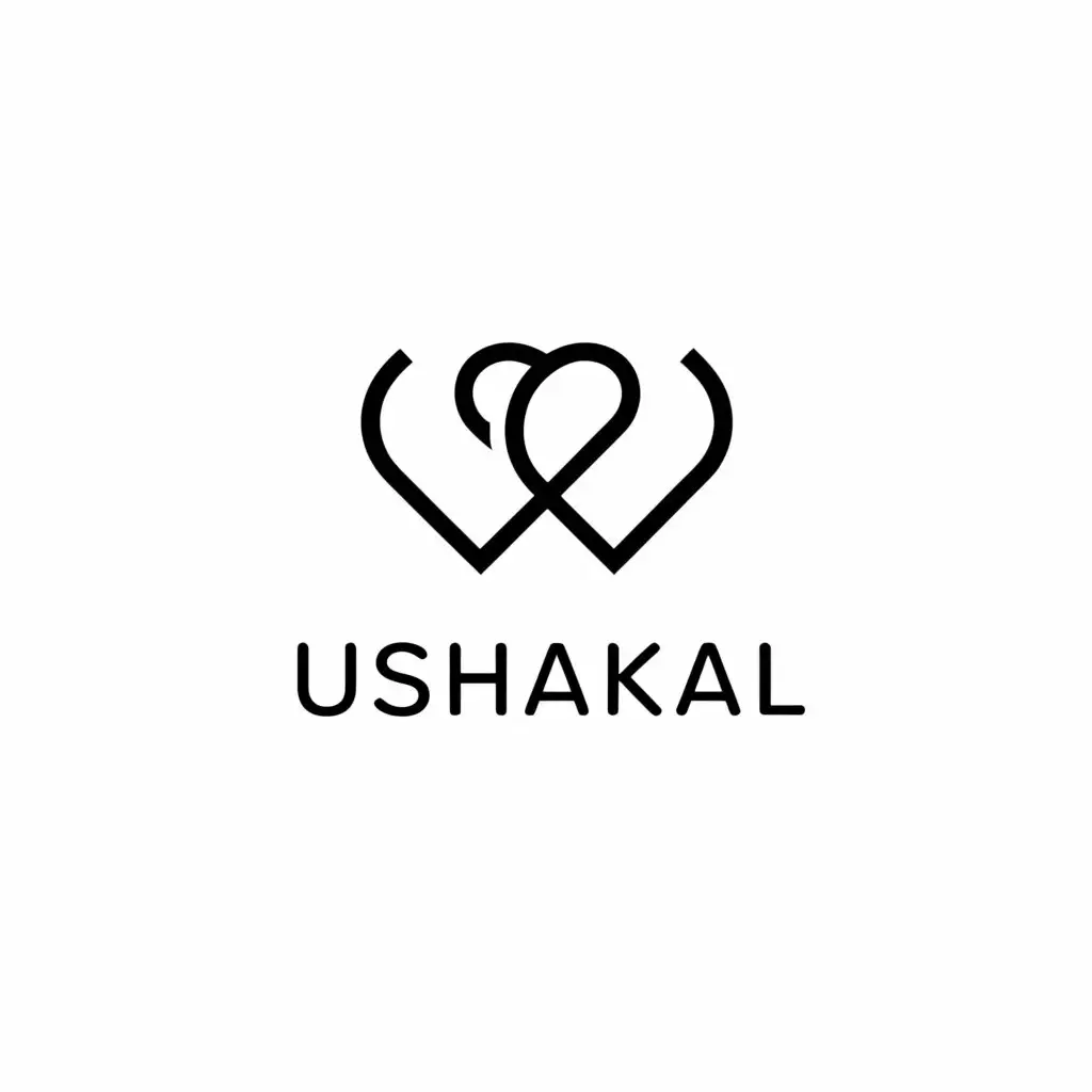 a logo design,with the text "Ushakal", main symbol:marriage,Minimalistic,clear background