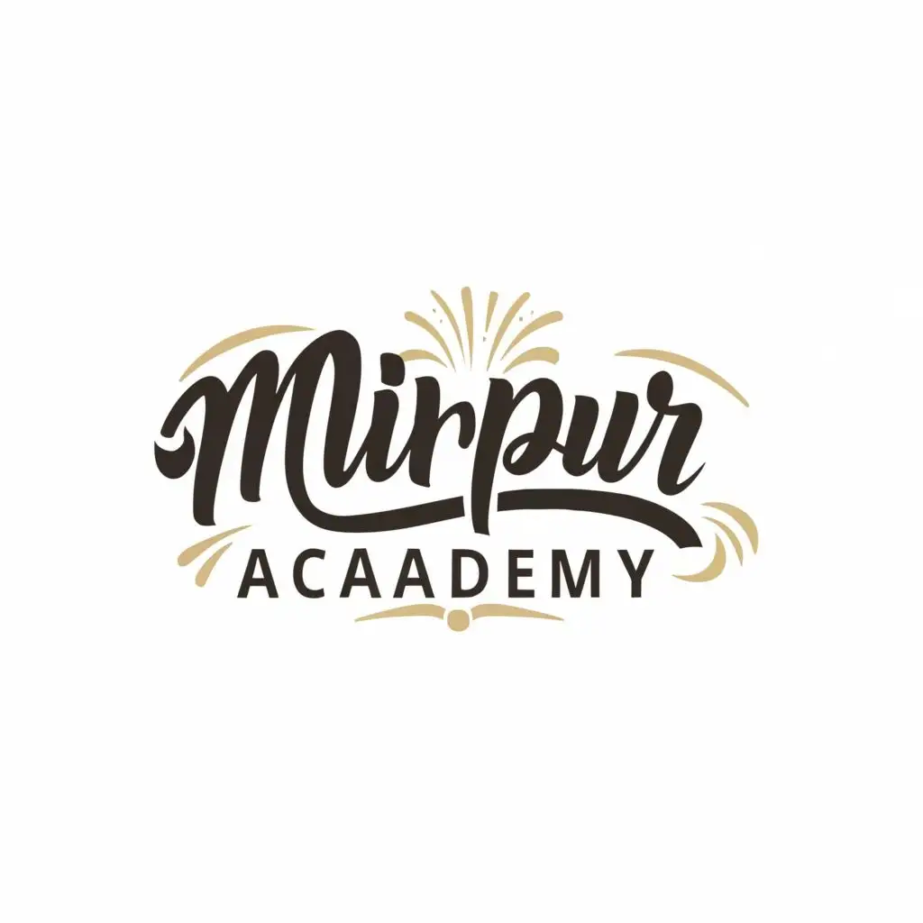 logo, text, with the text "Mirpur Academy", typography, be used in Education industry