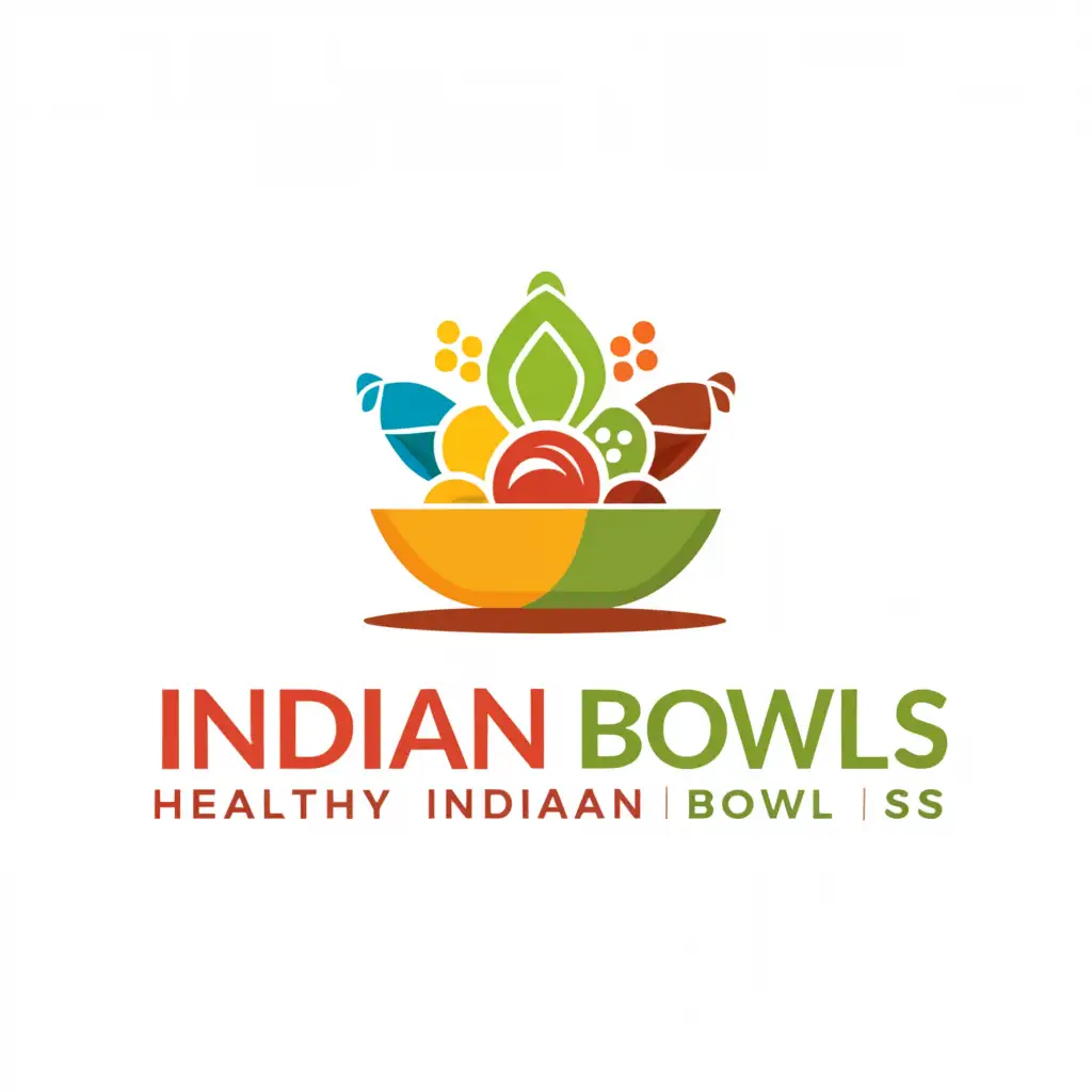 a logo design,with the text "Healthy Indian Bowls", main symbol:food,Moderate,be used in Restaurant industry,clear background