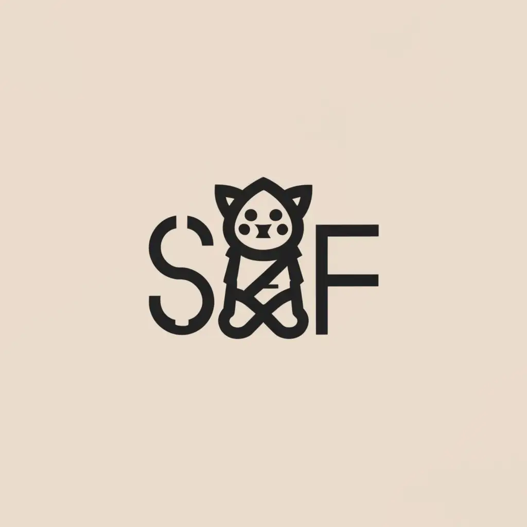 a logo design,with the text "SKF", main symbol:kitten in military uniform in helmet,Минималистичный,be used in Животные и домашние питомцы industry,clear background
