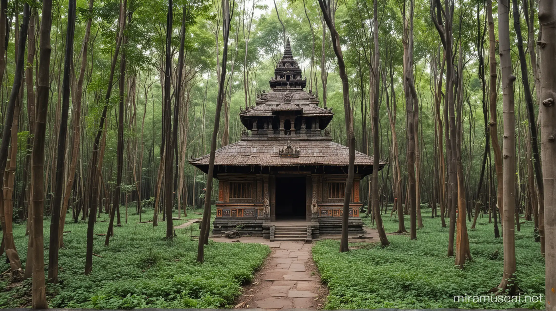 Majestic Kali Temple amidst Enchanting Forest