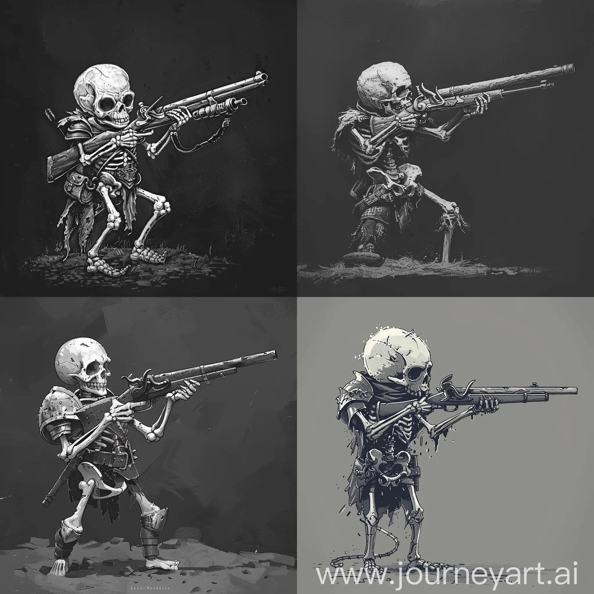 Tiny-Skeleton-Ranger-with-Oversized-Musket-Darkest-Dungeon-Style-Art