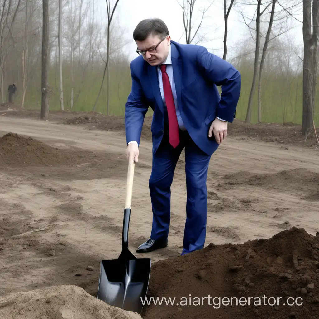 Foreign Secretary of Ukraine Kuleba goes into battle with a shovel
