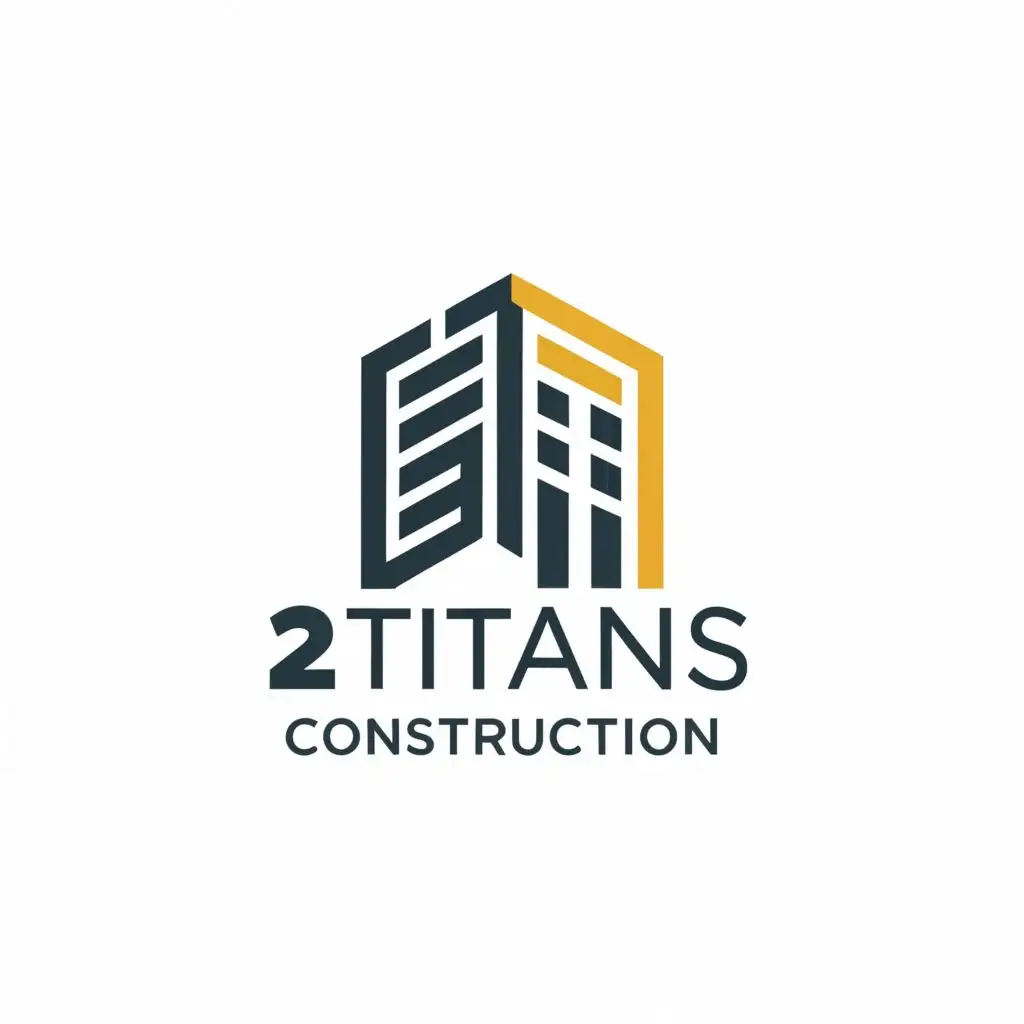 a logo design,with the text "2 Titans Construction", main symbol:home,Moderate,be used in Construction industry,clear background