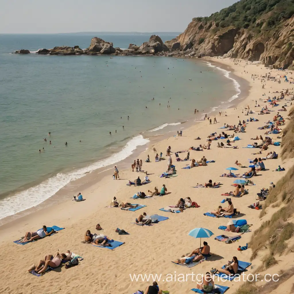 Sunny-Day-Relaxation-Beachgoers-Enjoying-the-Shore