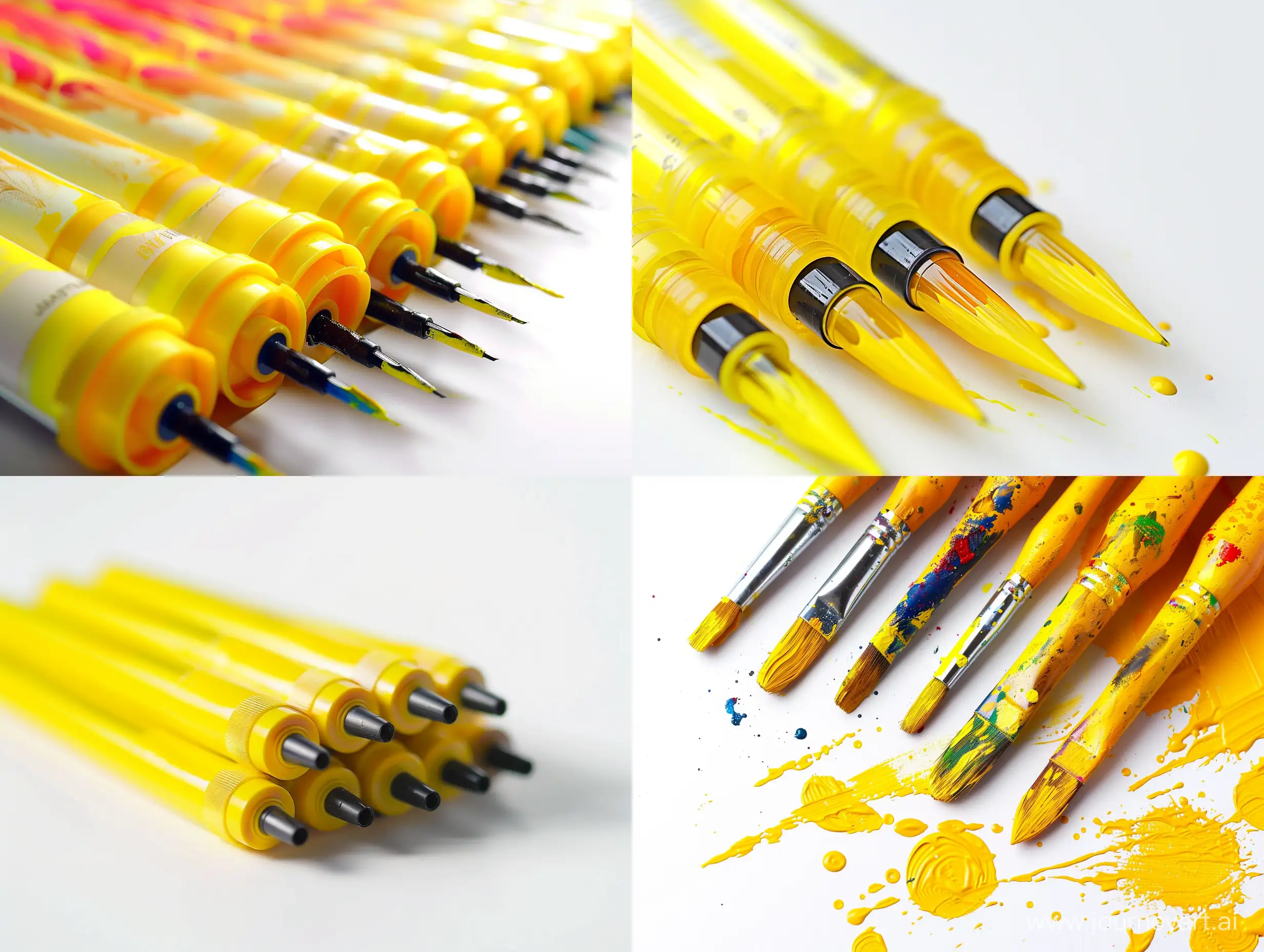 Vibrant-Yellow-Cartridge-Palette-on-Clean-White-Background