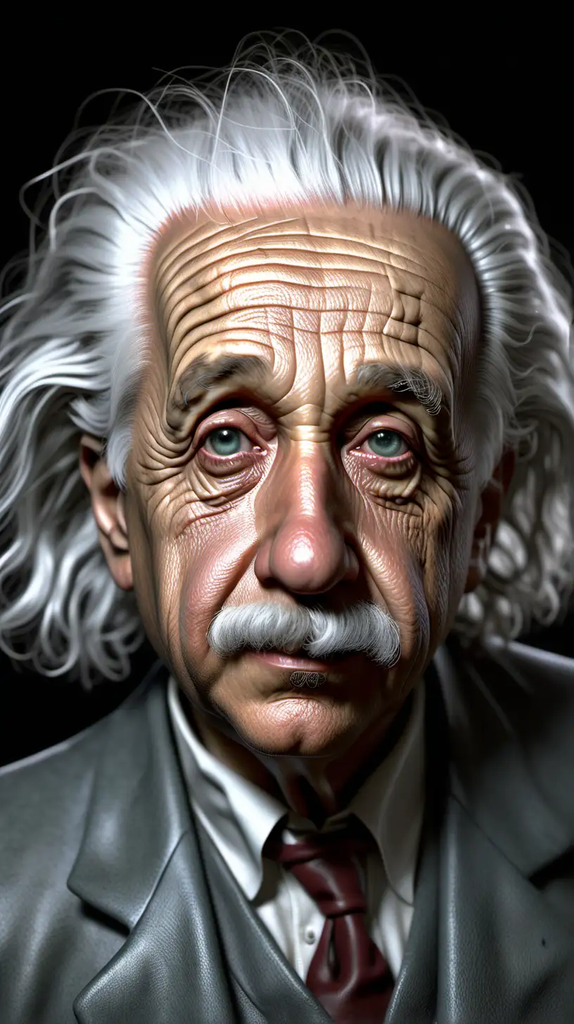 Hyper Realistic Portrait of Albert Einstein Masterful Realism in AI Art