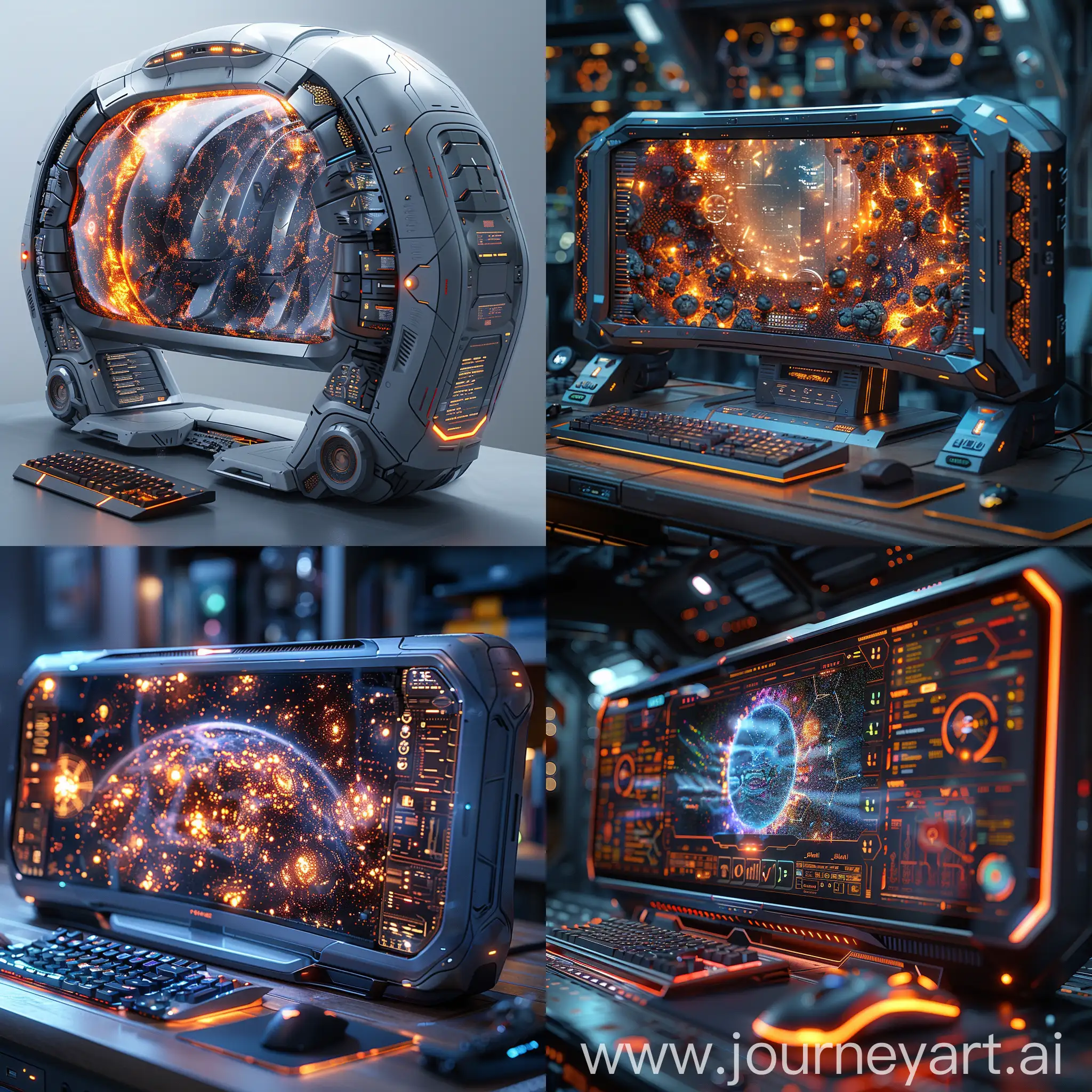 Futuristic-PC-Monitor-with-SelfHealing-Nanocomposite-Shell-and-Shatterproof-Holographic-Display