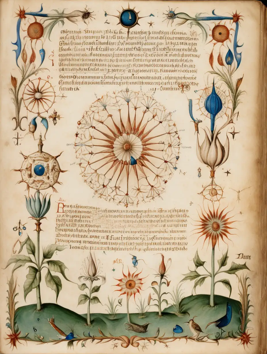 Enigmatic Floral Art in Voynich Manuscript Style