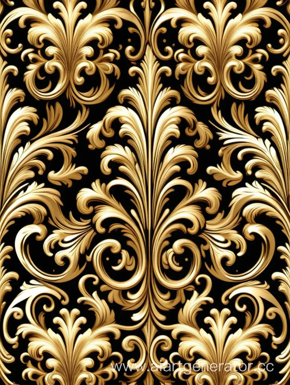 Vector golden vintage classic baroque style seamless pattern, ornament. vector