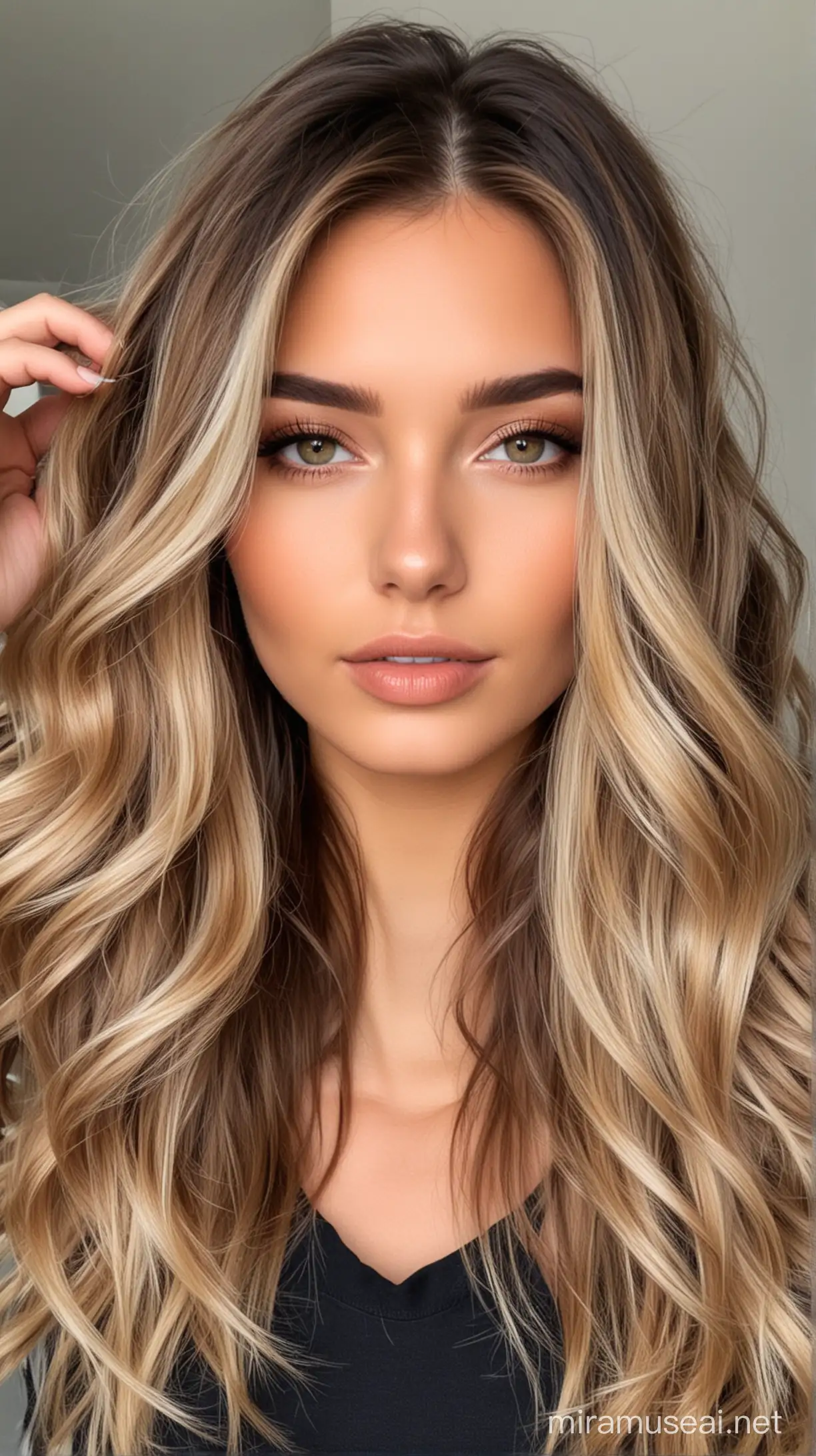 Stunning model balayage hair