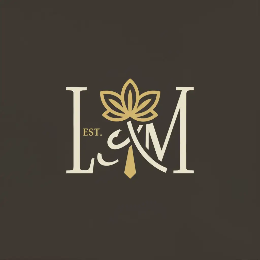 a logo design,with the text "L M", main symbol:Flower,Сложный,be used in Красота и спа industry,clear background