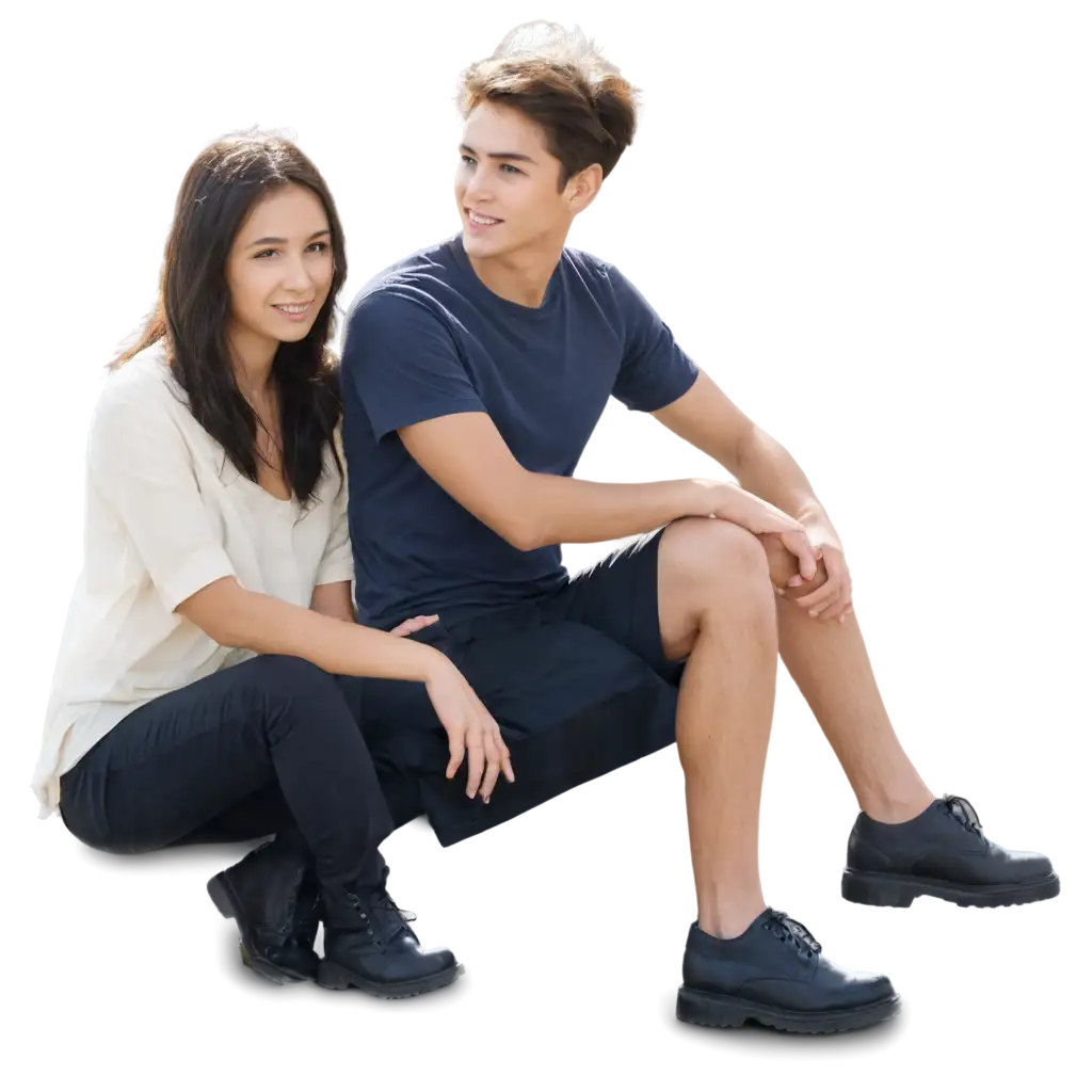 Captivating-PNG-Image-Enchanting-25YearOld-Boy-and-Girl-Seated-on-Location-Mark
