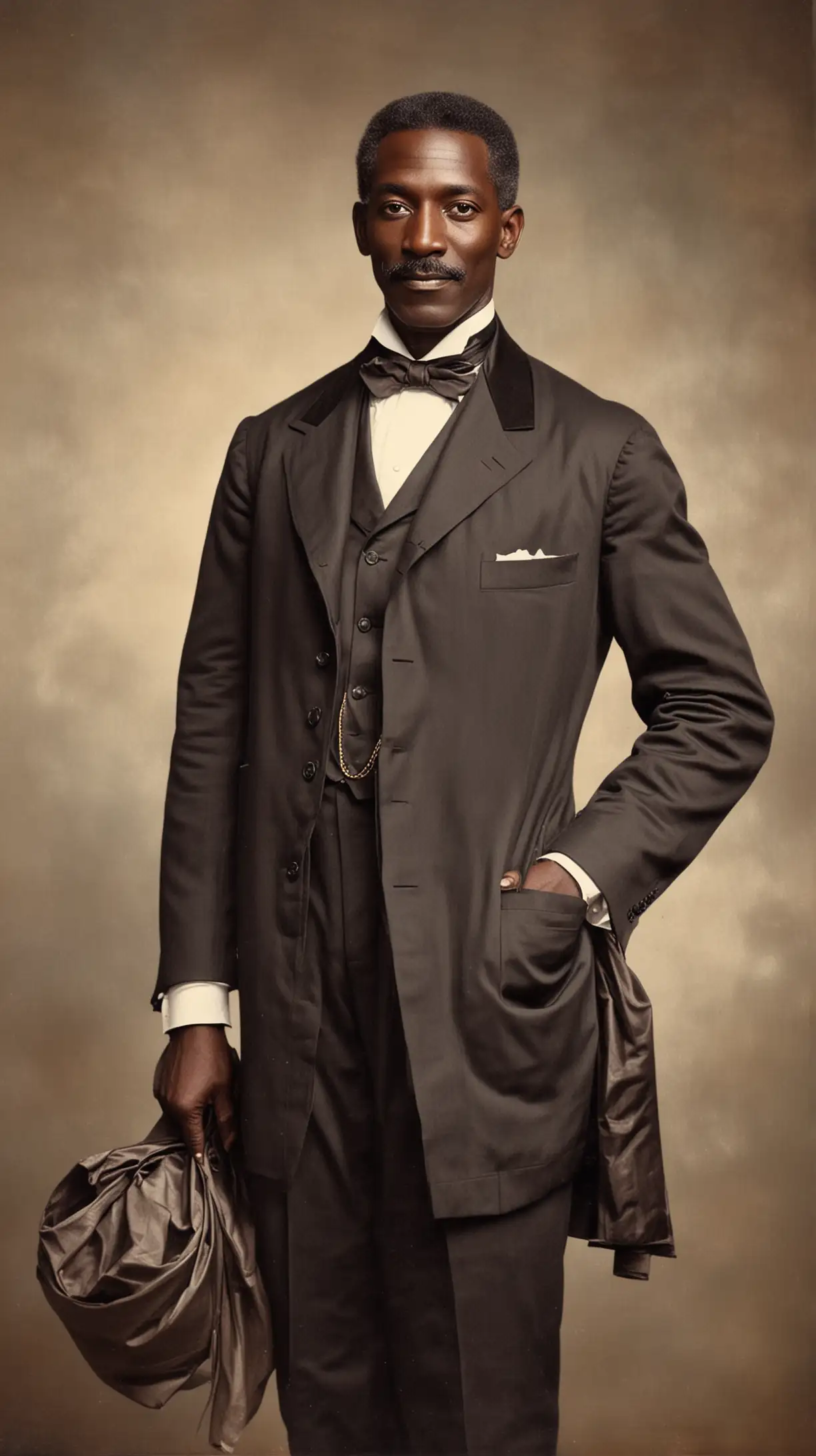 Handsome no mustache Black Thomas L. Jennings  American inventor of Dry Cleaning