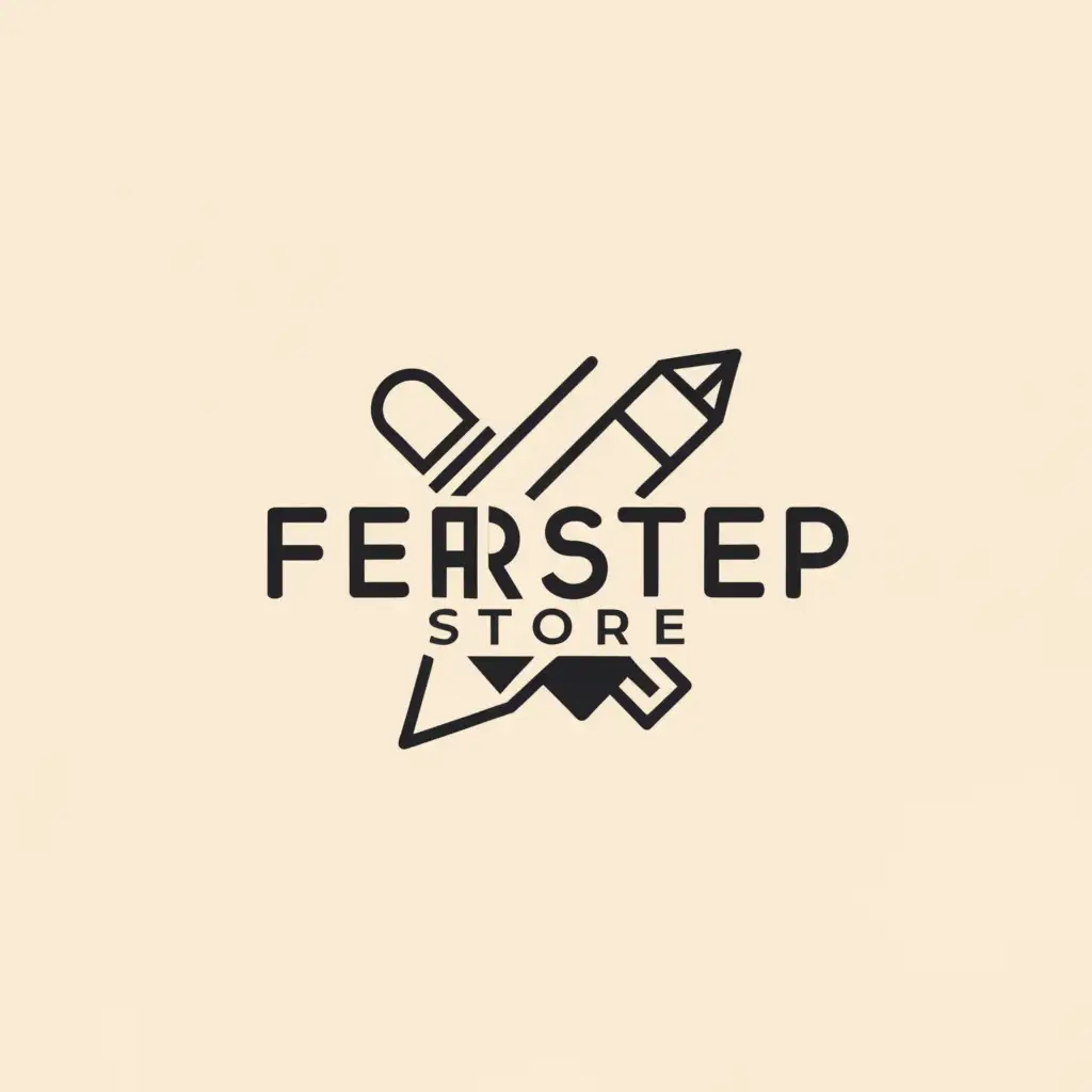 a logo design,with the text "Ferstep Store", main symbol:Stationery,Moderate,be used in Retail industry,clear background