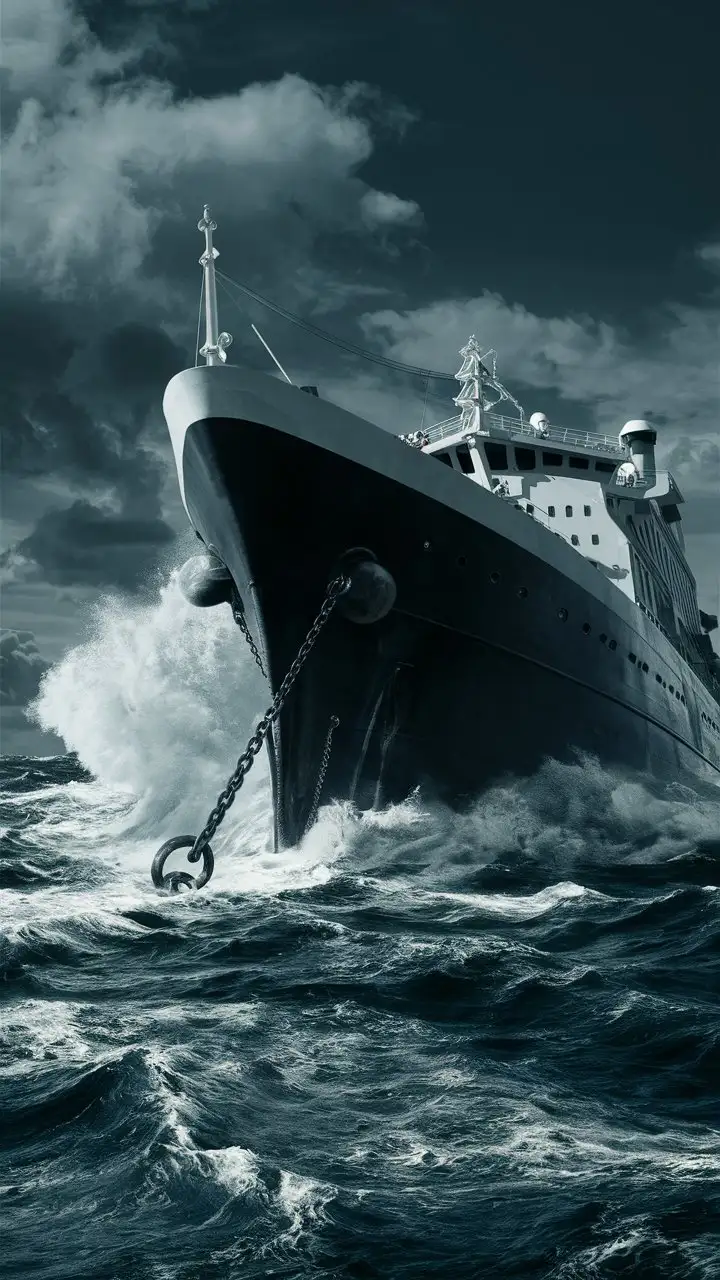 Ship Anchor Failure During Storm at Sea