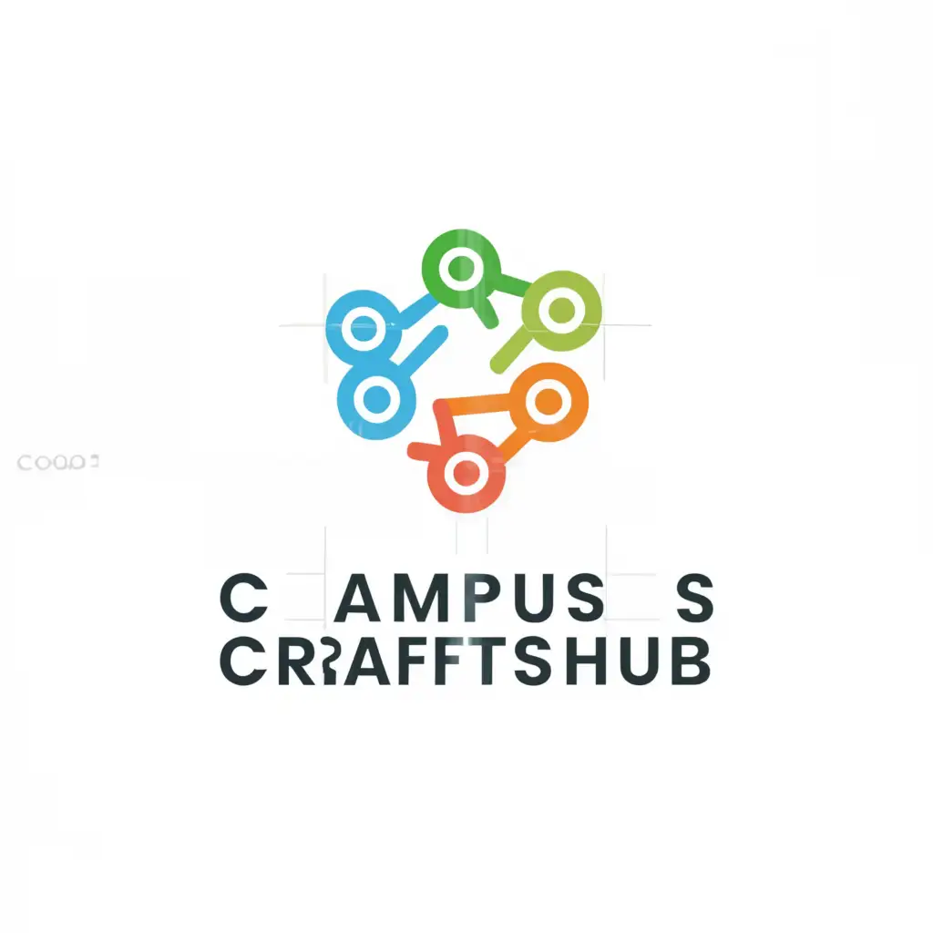 a logo design,with the text "CampusCraftsHub", main symbol:students craft,complex,be used in Retail industry,clear background