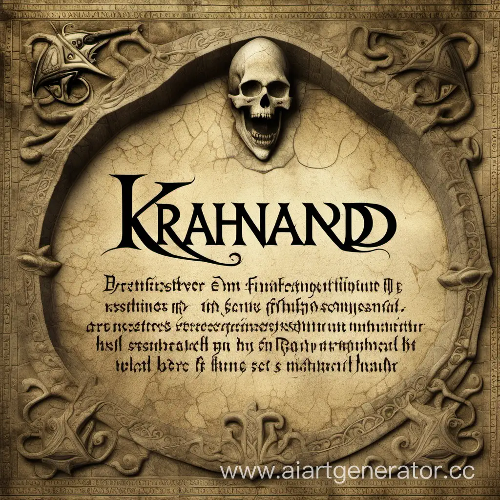 Средневеквая заставка с надписью krahnard
