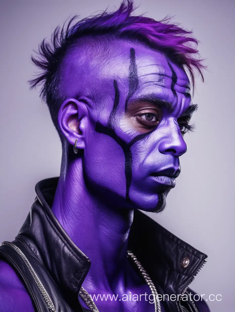 Stylish-Man-with-Unique-Purple-Skin